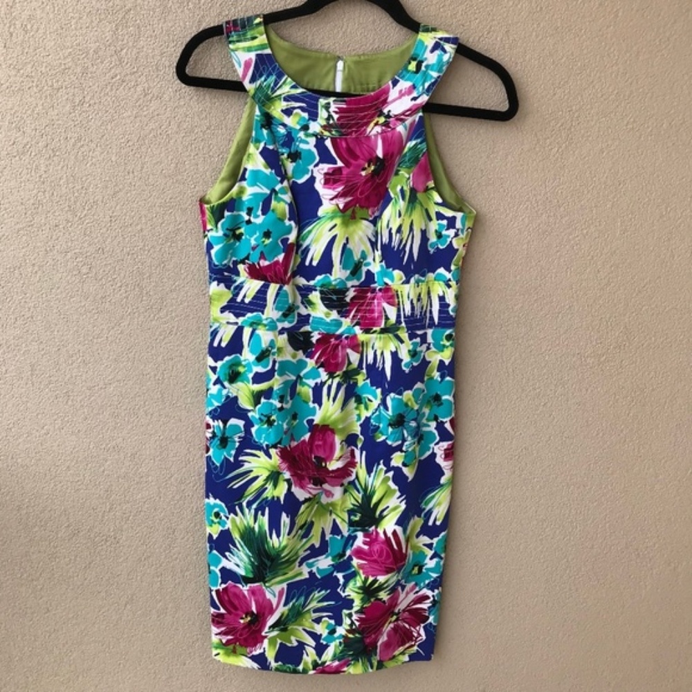 NEW Muse Blue Floral Sheath Dress